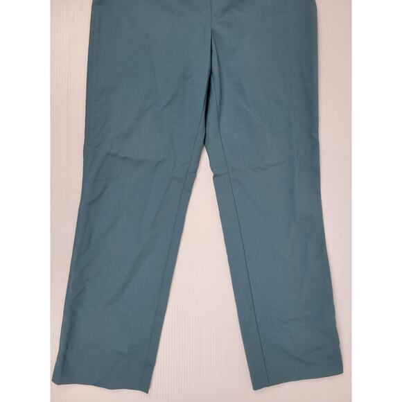 St. John 2 Teal Green Side Zipper Pull On Career‎ Ankle Preppy Workwear Pants - Picture 3 of 13